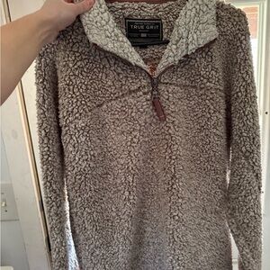 True Grit Women's Cream Sherpa Cowl Sweater